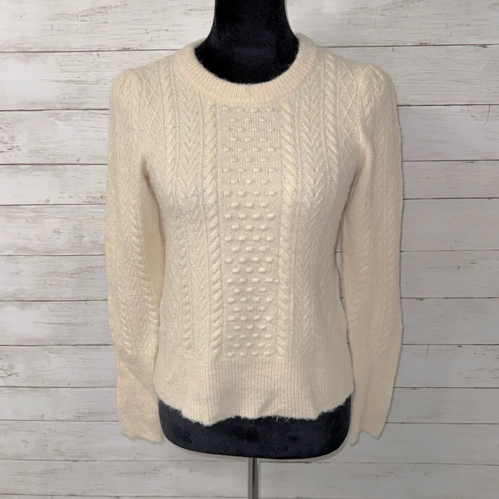 J. Crew Cable Crewneck Sweater